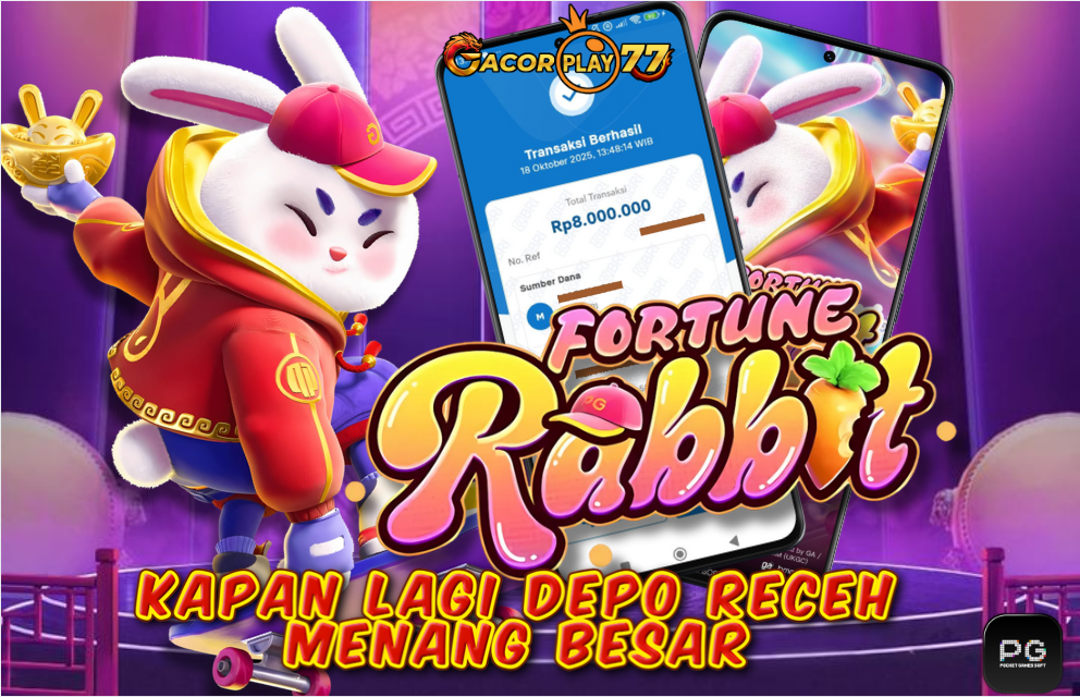 Selamat kepada user id : H****20 Wede Rp 8.000.000 di Game FORTUNE RABBIT PG SOFT Cair Gk Sampe 1 Menit! Menang Mudah di Gacorplay77